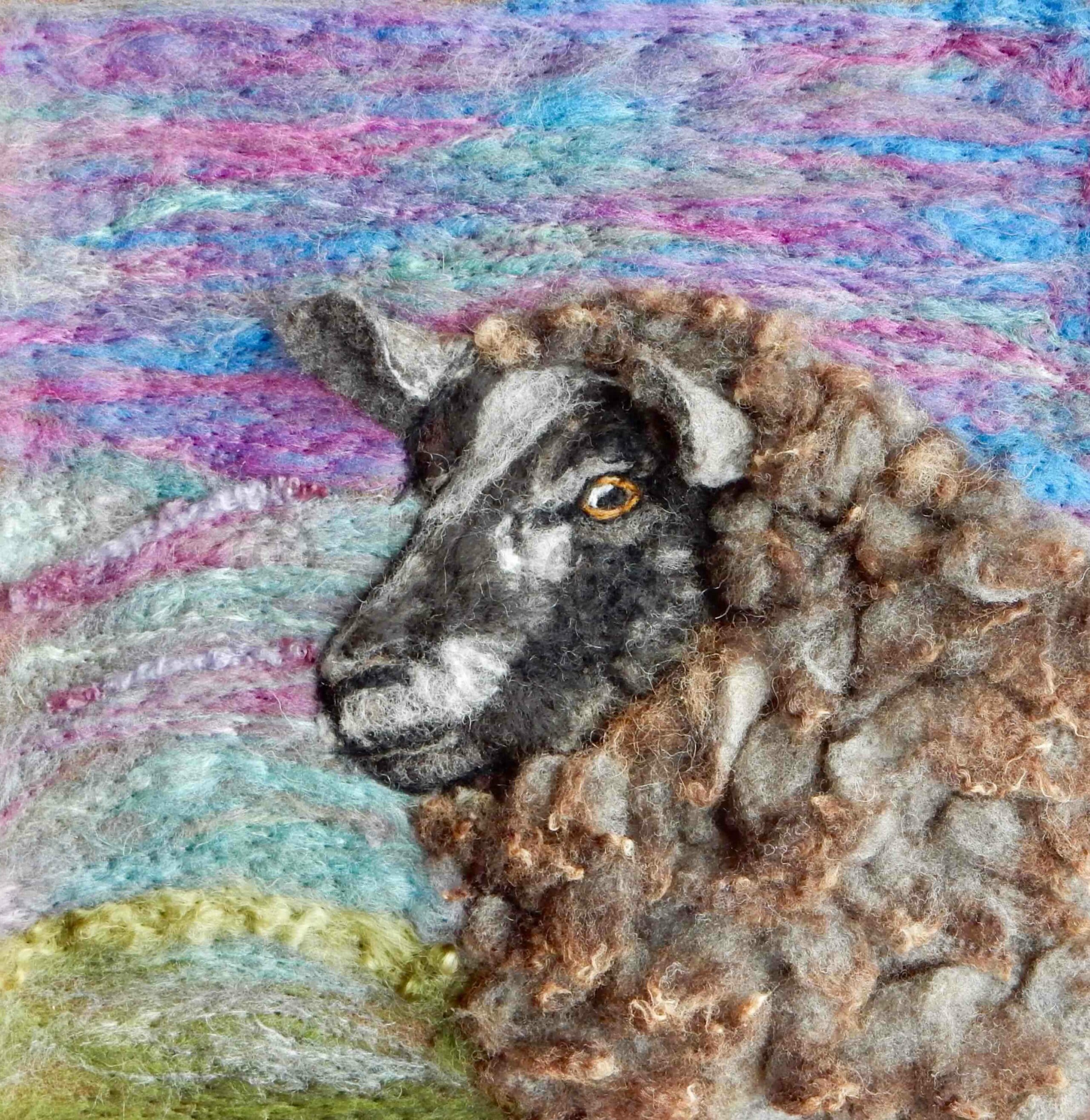 Example of a felt portrait made by one of pur Crafter in the Spotlights